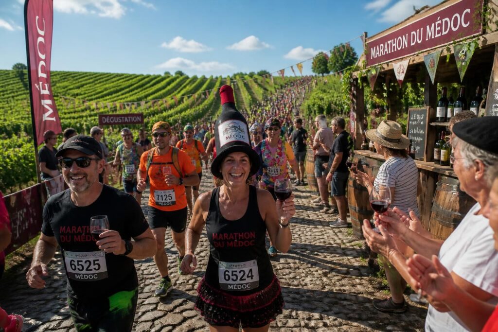 découvrez le marathon du médoc, une course unique alliant sport et fête dans un cadre exceptionnel. plongez dans cette expérience sportive et festive en détail.