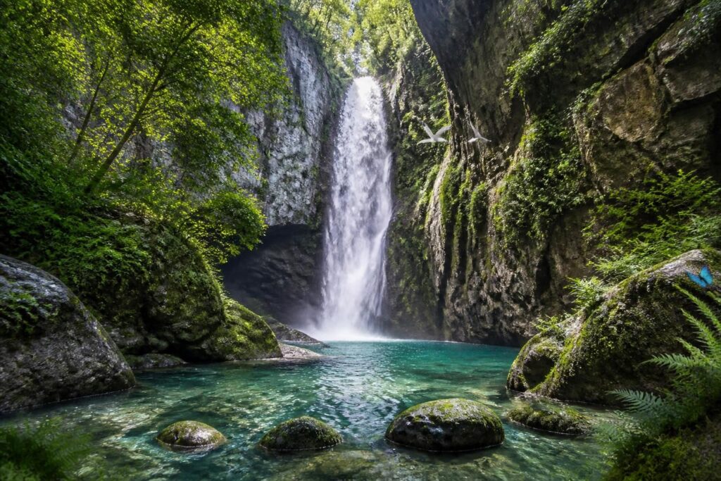 découvrez un cadre naturel unique près de la cascade des gorges pour vous ressourcer et profiter d'une expérience paisible au cœur de la nature.